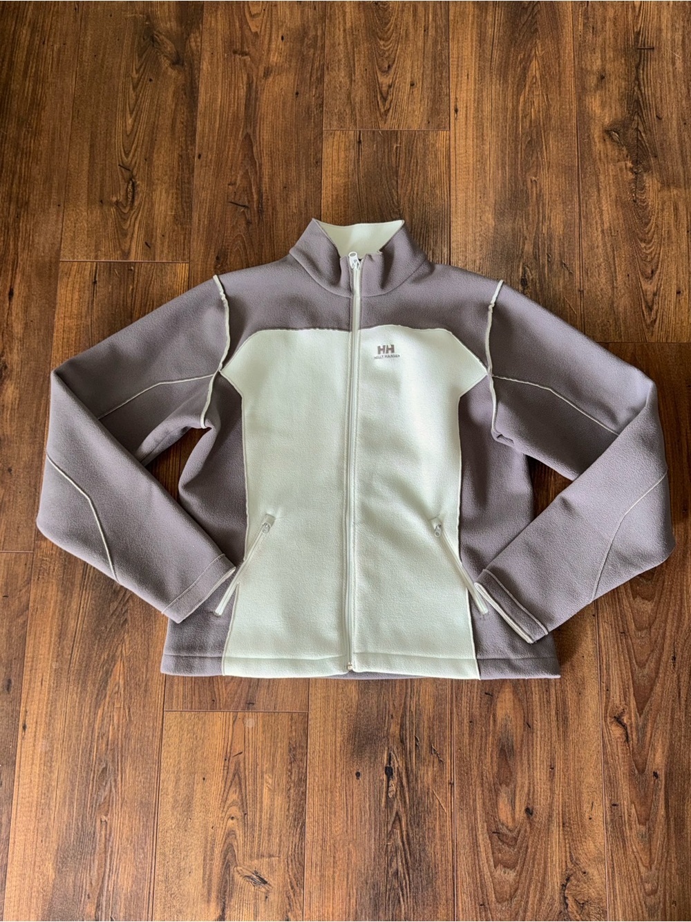 Helly Hansen Mint Green & Gray Zip Front Soft Shell Layer Jacket Women's Large